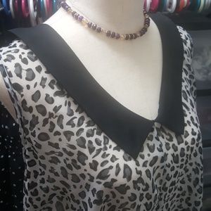 Torrid Cheetah Chiffon Plus Top